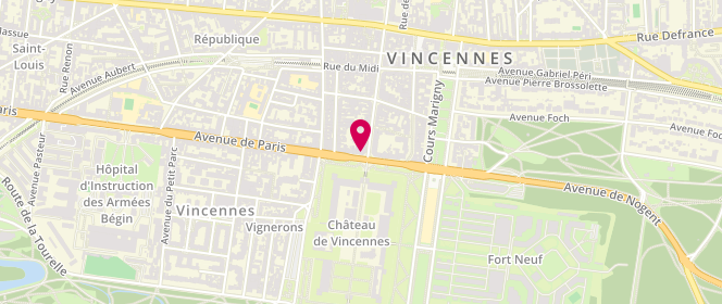 Plan de Le Drapeau, 18 avenue de Paris, 94300 Vincennes