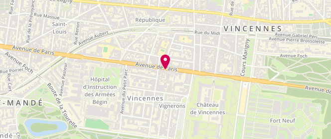 Plan de Le Virginie, 19 avenue de Paris, 94300 Vincennes