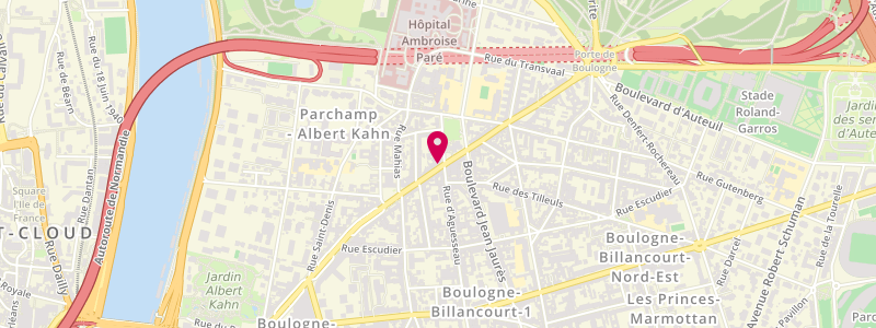 Plan de Cafe de l'Eglise, 50 avenue Jean Baptiste Clement, 92100 Boulogne-Billancourt