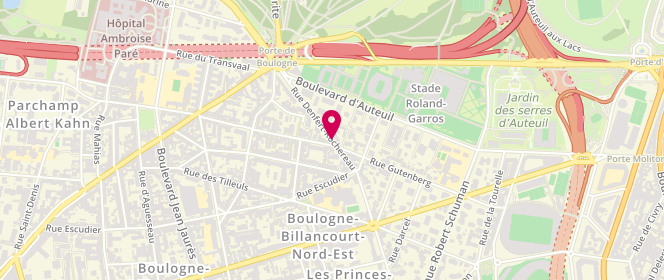 Plan de Le Bleu, 22 Rue Denfert Rochereau, 92100 Boulogne-Billancourt