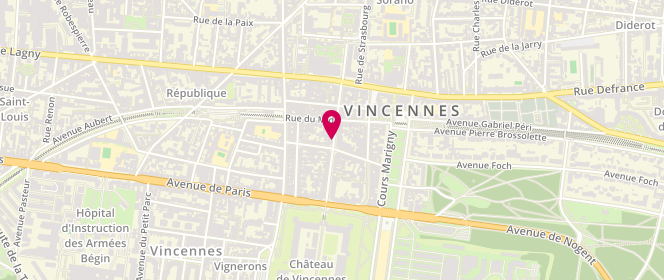 Plan de Le Fontenoy, 23 avenue du Château, 94300 Vincennes