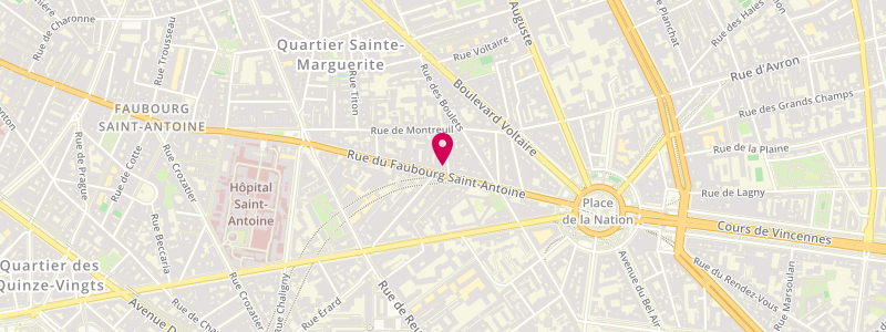 Plan de Le Celtique, 285 Rue du Faubourg Saint-Antoine, 75011 Paris