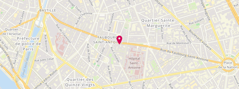 Plan de L'As de Trefle, 152 Rue du Faubourg Saint-Antoine, 75012 Paris