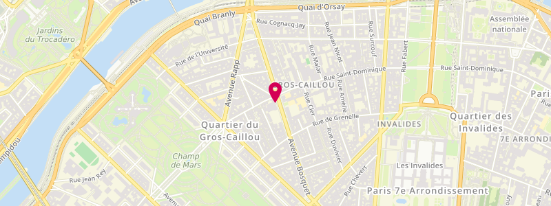 Plan de Civette Bosquet, 20 avenue Bosquet, 75007 Paris
