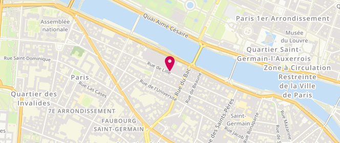 Plan de Relais H, Gare Quai d'Orsay 60 Rue Lille, 75007 Paris