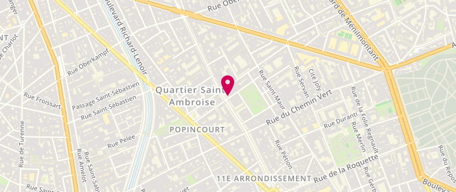 Plan de 11ème Avenue, 46 Avenue Parmentier, 75011 Paris