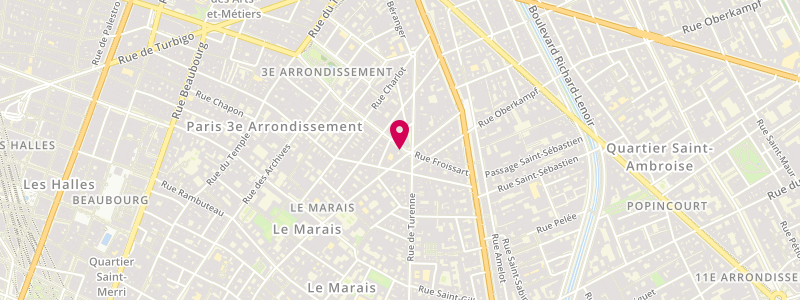 Plan de Le Progrés, 1 Rue Bretagne, 75003 Paris