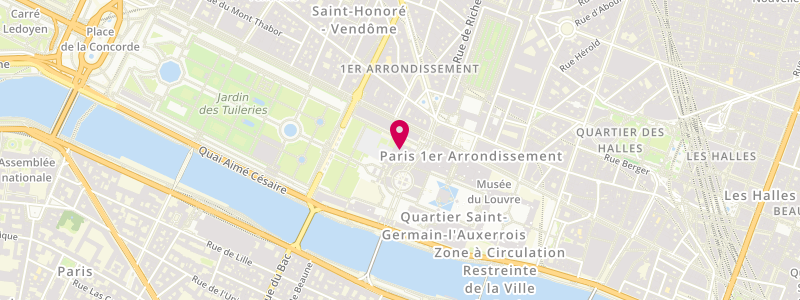 Plan de La Civette du Carrousel, 99 Rue de Rivoli, 75001 Paris