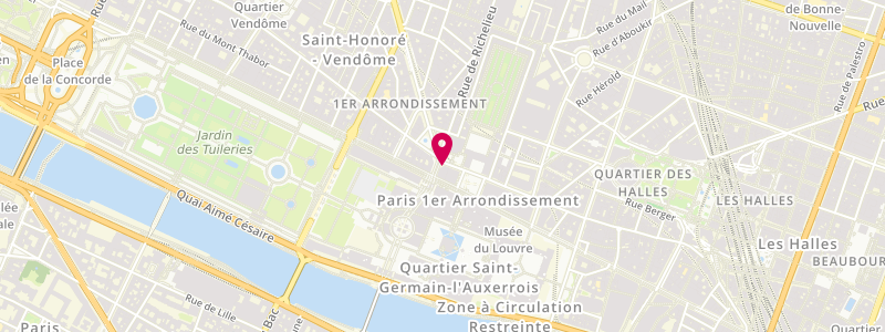 Plan de A la Civette, 157 Rue Saint-Honoré, 75001 Paris
