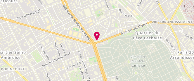 Plan de Le Tiercé, 3 place Auguste Métivier, 75020 Paris