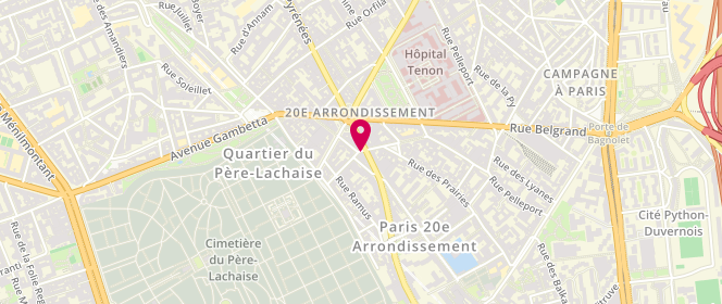 Plan de Le Narval, 235 Rue des Pyrénées, 75020 Paris