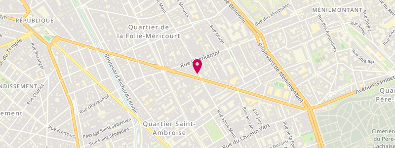 Plan de Le Soleil Levant, 55 avenue de la République, 75011 Paris