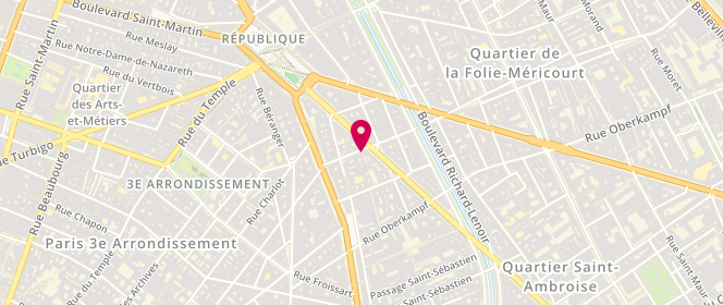 Plan de L'Estaminet, 10 Rue Jean-Pierre Timbaud, 75011 Paris