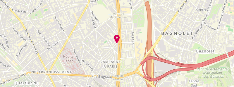 Plan de La Lorraine, 59 Boulevard Mortier, 75020 Paris