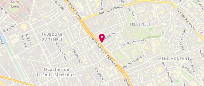 Plan de Le Tabac d'Eden, 84 Boulevard de Belleville, 75020 Paris