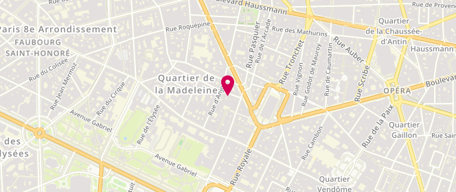 Plan de Le Surène, 7 Rue de Surène, 75008 Paris