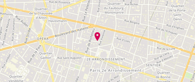Plan de Athéna Bar, 16 Rue Saint-Marc, 75002 Paris