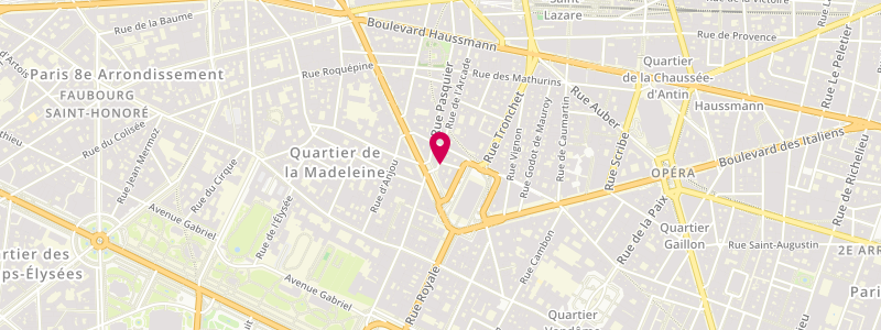 Plan de COLINET Régis, 4 Rue de l'Arcade, 75008 Paris