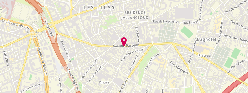 Plan de Le Pasteur, 142 avenue Pasteur, 93170 Bagnolet