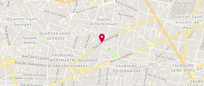 Plan de Le Disque Bleu, 44 Rue de Maubeuge, 75009 Paris