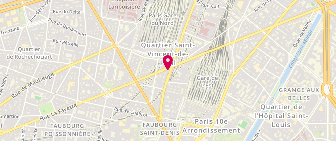 Plan de Le Lutetia, 156 Rue la Fayette, 75010 Paris
