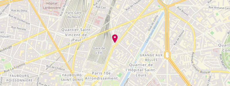Plan de Brasserie Chateau Landon, 187 Rue du Faubourg Saint-Martin, 75010 Paris