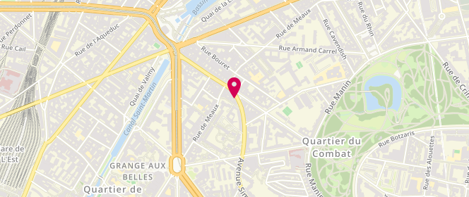Plan de Civette le Bolivar, 125 avenue Simon Bolivar, 75019 Paris