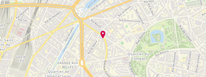 Plan de Civette le Bolivar, 125 avenue Simon Bolivar, 75019 Paris