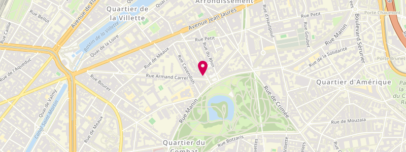 Plan de Le Marigny, 1 avenue de Laumière, 75019 Paris