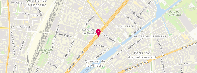 Plan de Le Marigny, 76 avenue de Flandre, 75019 Paris