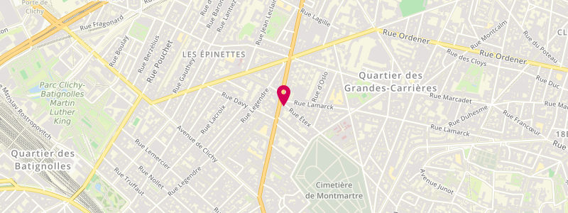 Plan de Cafe la Rotonde, 60 avenue de Saint-Ouen, 75018 Paris