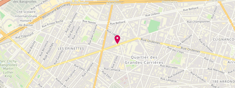 Plan de Café du Quartier, 228 Rue Championnet, 75018 Paris