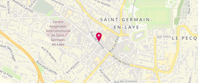 Plan de Cafe de la Poste, 24 Rue de Poissy, 78100 Saint-Germain-en-Laye