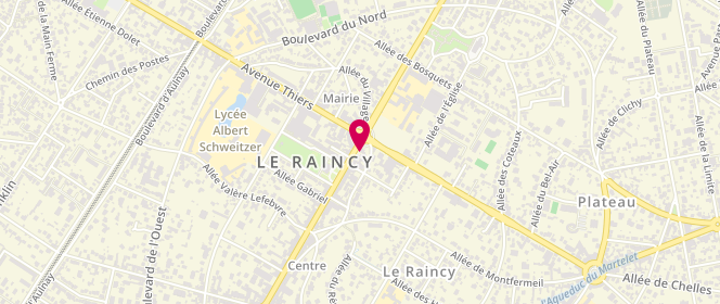Plan de Le Fontenoy, 134 avenue de la Résistance, 93340 Le Raincy