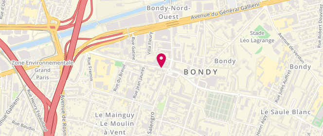 Plan de Yanis, 64 Rue Jules Guesde, 93140 Bondy