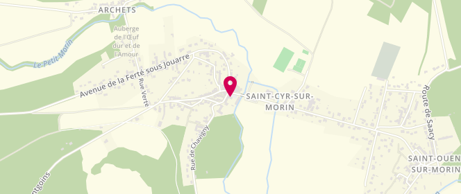 Plan de Le St Cyr, 4 place de l'Église, 77750 Saint-Cyr-sur-Morin