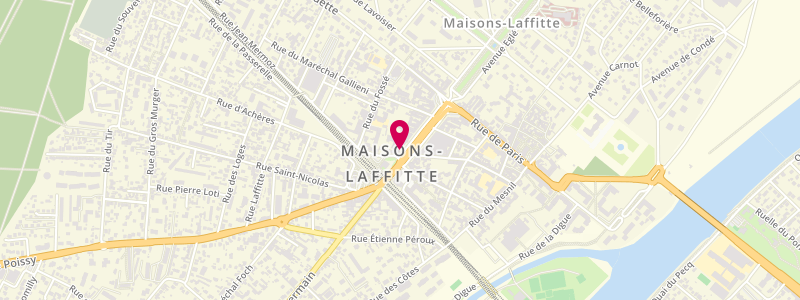 Plan de Maison de la Presse, 44 avenue de Longueil, 78600 Maisons-Laffitte