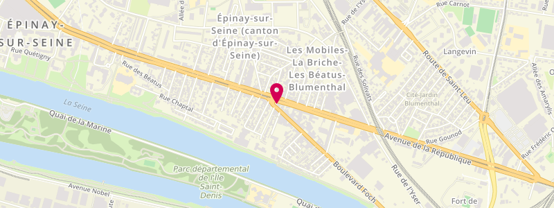 Plan de La Civette des Mobiles, 56 Boulevard Foch, 93800 Épinay-sur-Seine