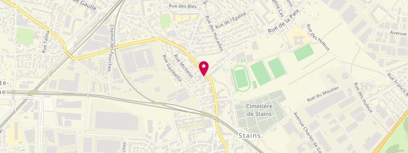 Plan de Le Bonheur, 13 avenue Aristide Briand, 93240 Stains