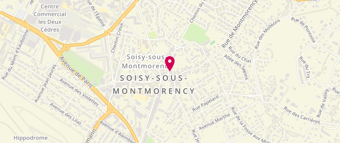 Plan de Le Soisy, 7 place Henri Sestre, 95230 Soisy-sous-Montmorency