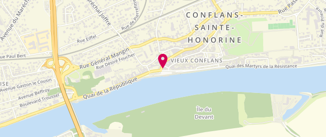 Plan de Au Rond-Point des Tilleuls, 2 Rue Maurice Berteaux, 78700 Conflans-Sainte-Honorine