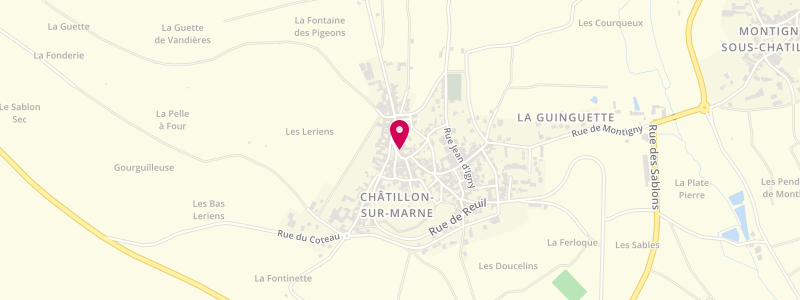 Plan de Le Chatillon, 2 Place Urbain 2, 51700 Châtillon-sur-Marne