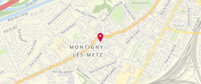 Plan de Bar Moderne, 12 Pl. De la Nation, 57950 Montigny-lès-Metz