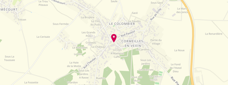 Plan de Le Montmartre, 13 Place Eglise, 95830 Cormeilles-en-Vexin