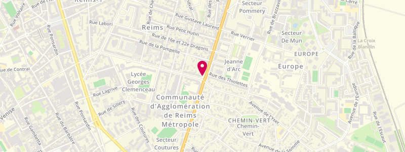 Plan de Le Fontenoy, 170 Boulevard Pommery, 51100 Reims