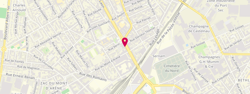 Plan de Tram Café, 59 avenue de Laon, 51100 Reims