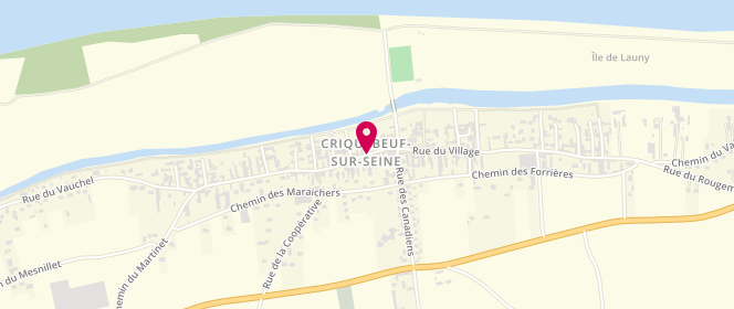 Plan de Au Clin Foc, 826 Rue Village, 27340 Criquebeuf-sur-Seine