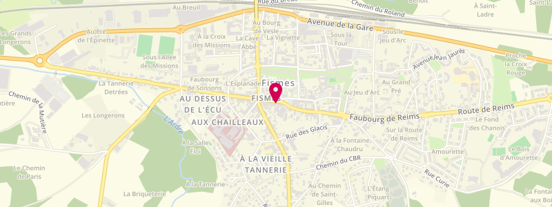 Plan de D B Gossard SNC, 18 Rue de la Huchette, 51170 Fismes