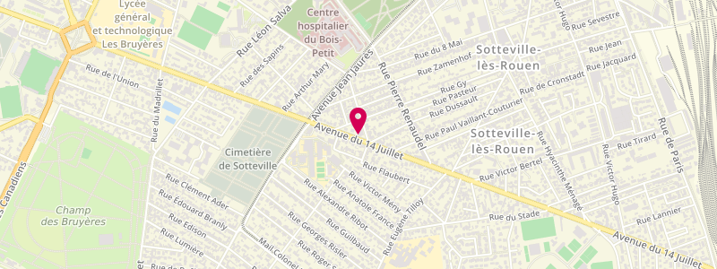 Plan de Le Maeva, 134 avenue du 14 Juillet, 76300 Sotteville-lès-Rouen