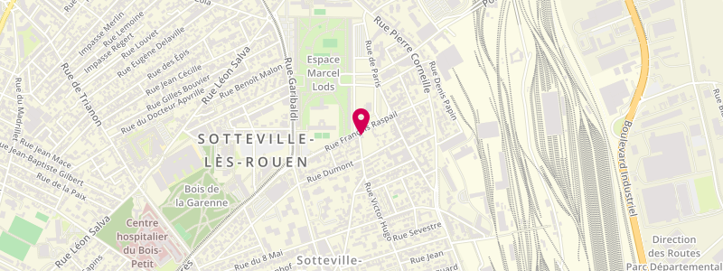 Plan de Le Narval, 55 Rue François Raspail, 76300 Sotteville-lès-Rouen